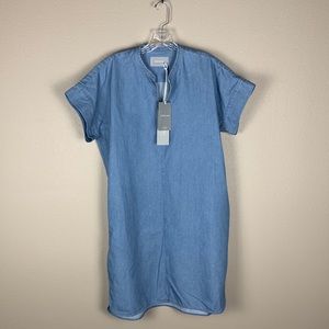 Everlane The Split Neck Jean Dress